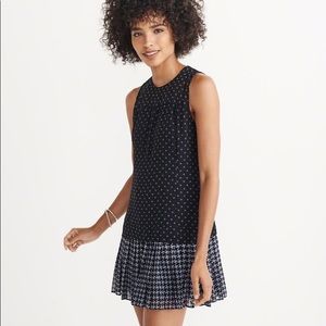 Drop waist pleated dress